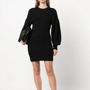 NWT | STAUD | MARYLEBONE SWEATER DRESS | BLACK | XS